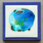Porzellanbild blaues Stiefm&uuml;tterchen