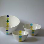 Dessertschalen Porzellan Siebdruck